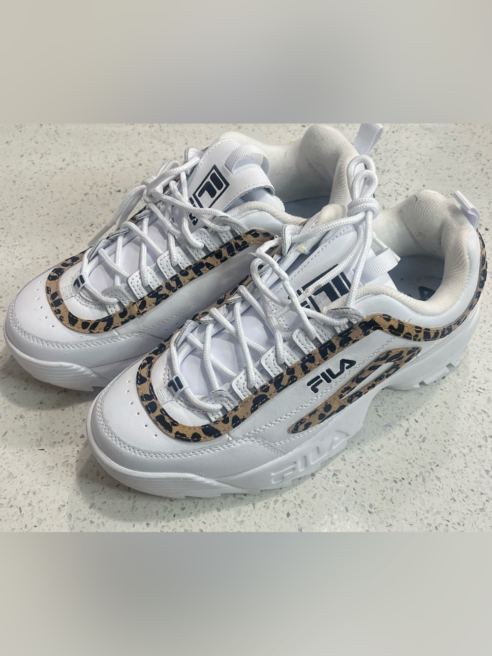 Fila Disruptor II Leopard Womens Tennis - Size 9.5 - EUC
